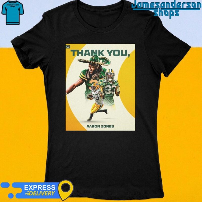 Official Thank You Aaron Jones 33 Has Contributed Green Bay Packers shirt Women's t-shirt