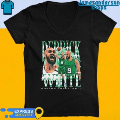 Official Derrick White Boston Celtics Vintage V-Neck