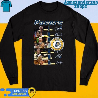 Indiana Pacers 2024 All Stars Squad Line Up Starting Signatures Long Sleeve