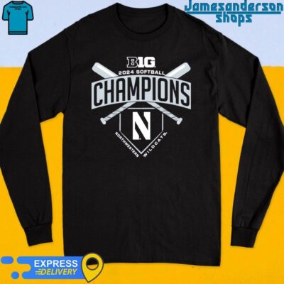 Northwestern Wildcats 2024 Big Ten Softball Regular Season Champions Long Sleeve