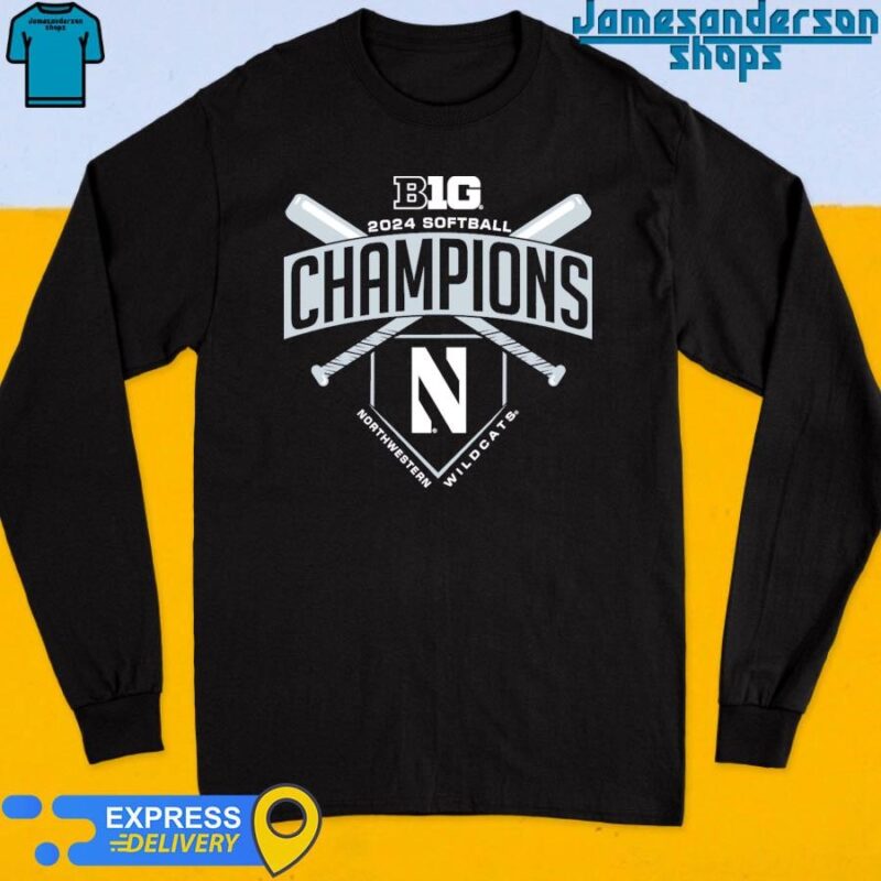 Northwestern Wildcats 2024 Big Ten Softball Regular Season Champions Long Sleeve