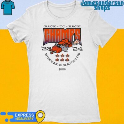 Official Buffalo Bandits Back-To-Back 2023-2024 NLL Cup Champions Women's t-shirt