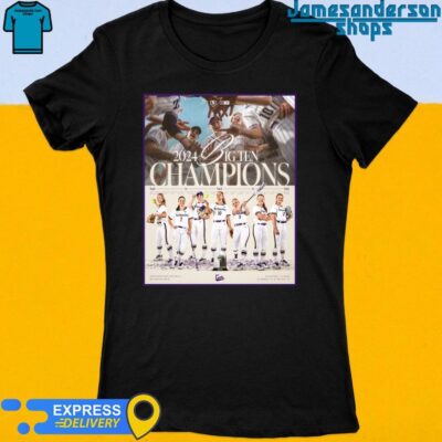 Northwestern Wildcats Softball 2024 Big Ten Champions Back to Back Poster Women's t-shirt