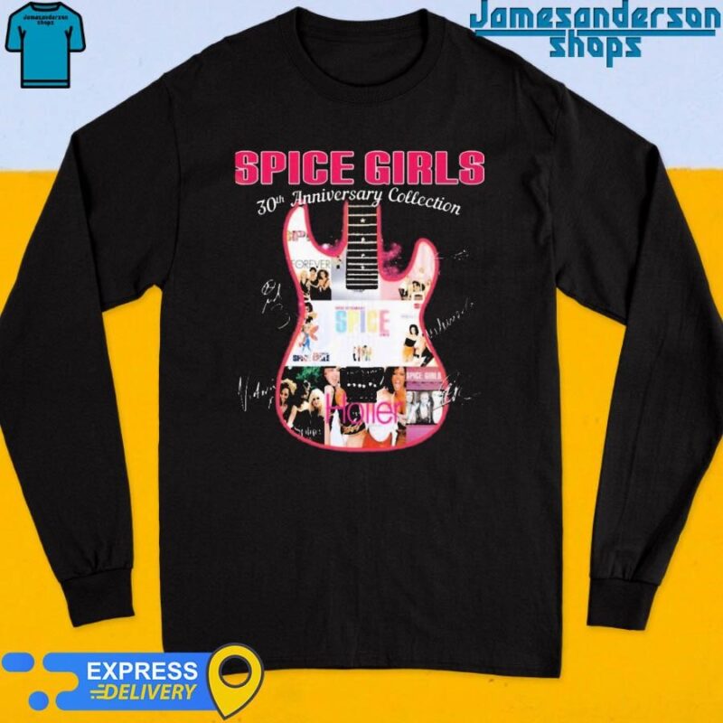 Official Spice Girls 30th Anniversary Collection Signatures Long Sleeve