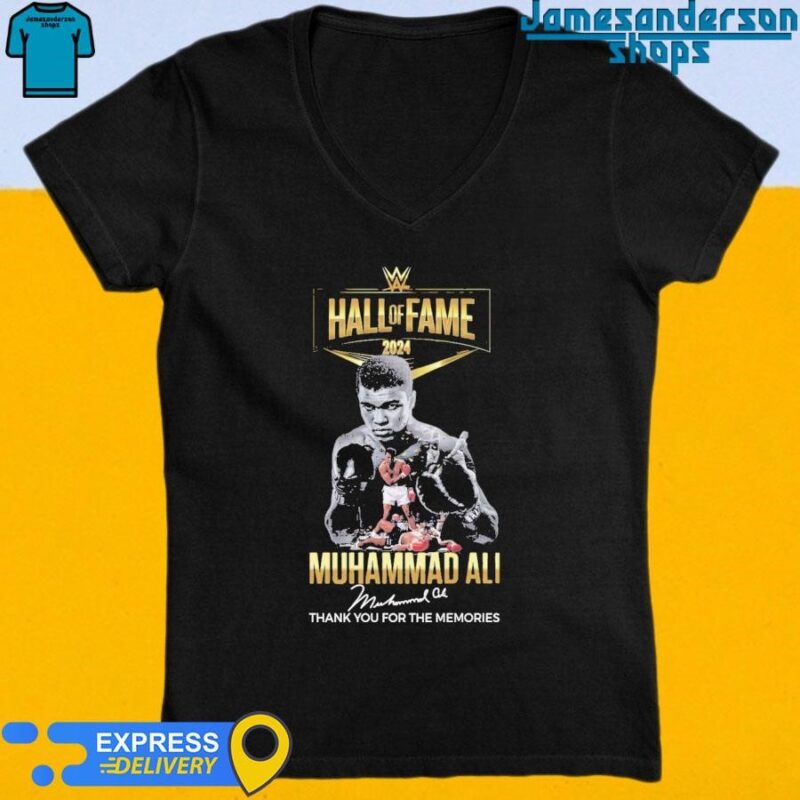 Official Hall Of Fame 2024 Muhammad Ali Thank You For The Memories V-Neck