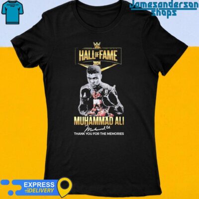 Official Hall Of Fame 2024 Muhammad Ali Thank You For The Memories Women's t-shirt