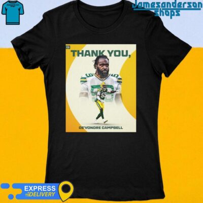 Official Thank You De'Vondre Campbell 59 Green Bay Packers shirt Women's t-shirt