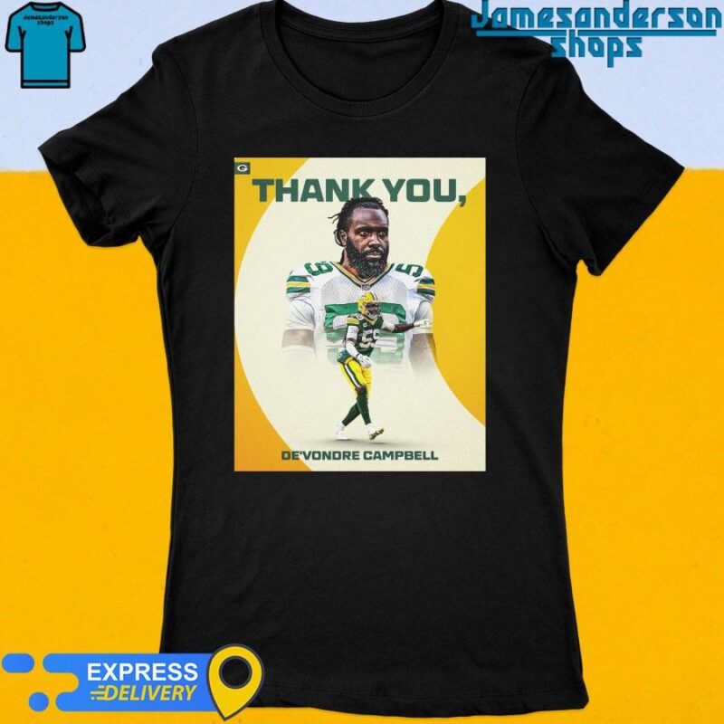 Official Thank You De'Vondre Campbell 59 Green Bay Packers shirt Women's t-shirt