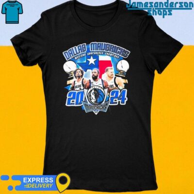 Official Dallas Mavericks Players Western Conference Champions 2024 Women's t-shirt