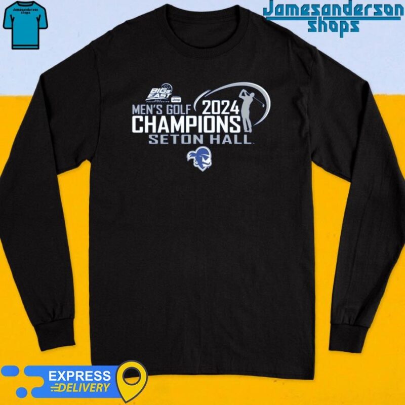 Official Seton Hall Pirates Men's Golf 2024 Big East Champions Long Sleeve