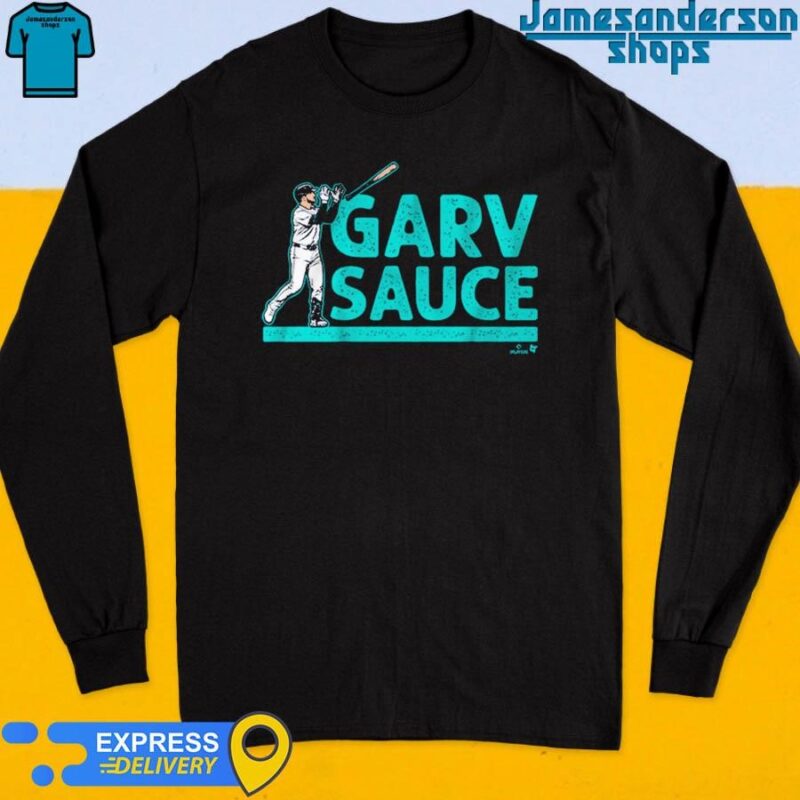 Official Seattle Mariners Mitch Garver Garv Sauce Bat Toss Long Sleeve