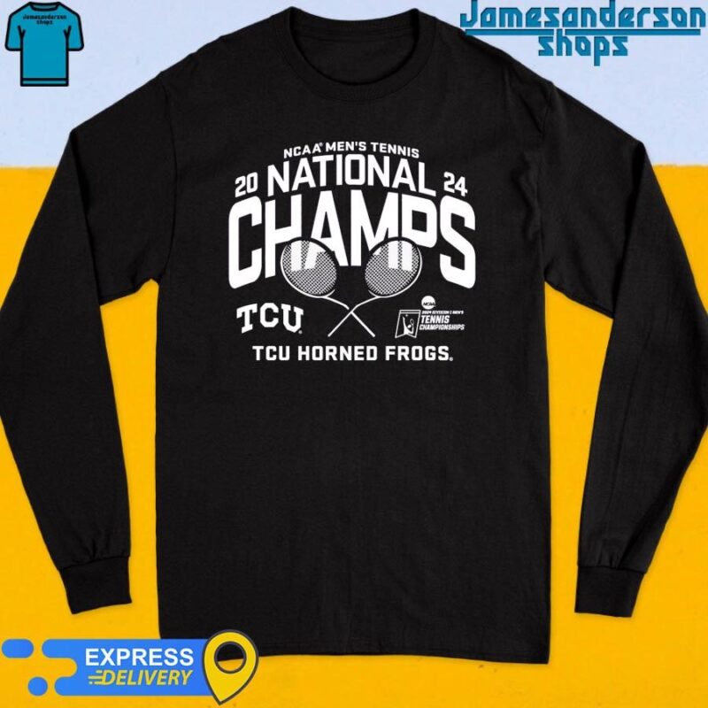 Official TCU Horned Frogs 2024 NCAA Men's Tennis National Champions Long Sleeve