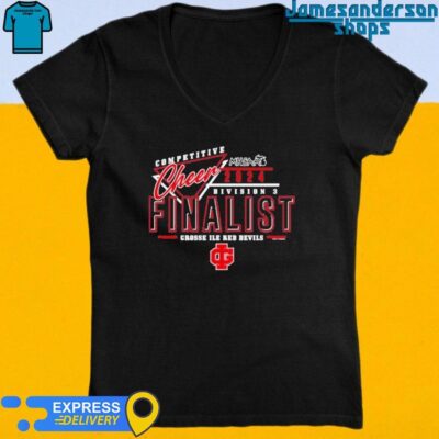 Official Grosse Ile Red Devils 2024 MHSAA Cheer Division 3 Finalist Shirt V-Neck