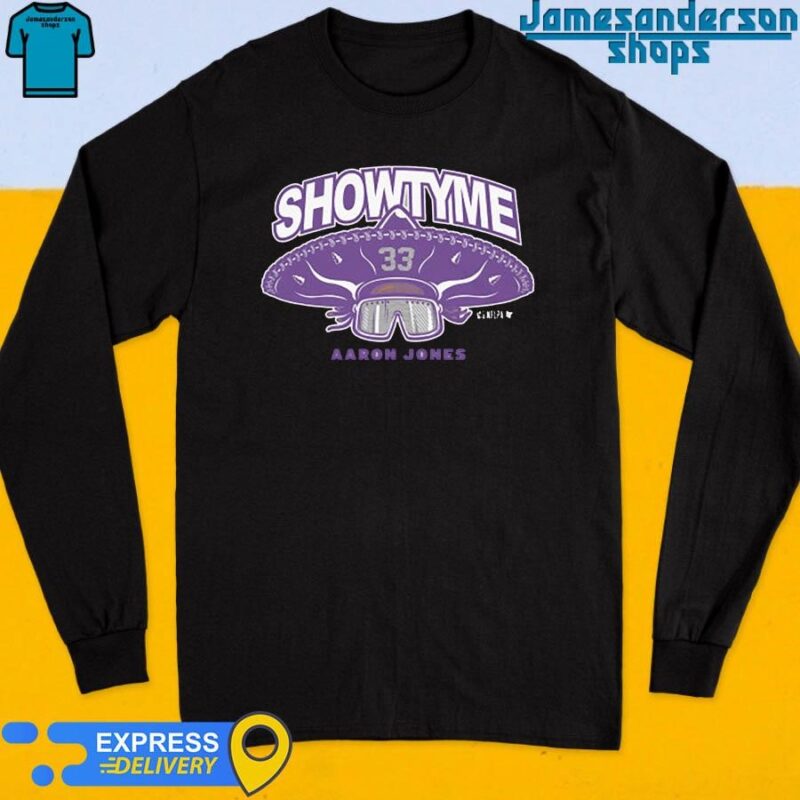 Official Aaron Jones Showtyme Minnesota shirt Long Sleeve