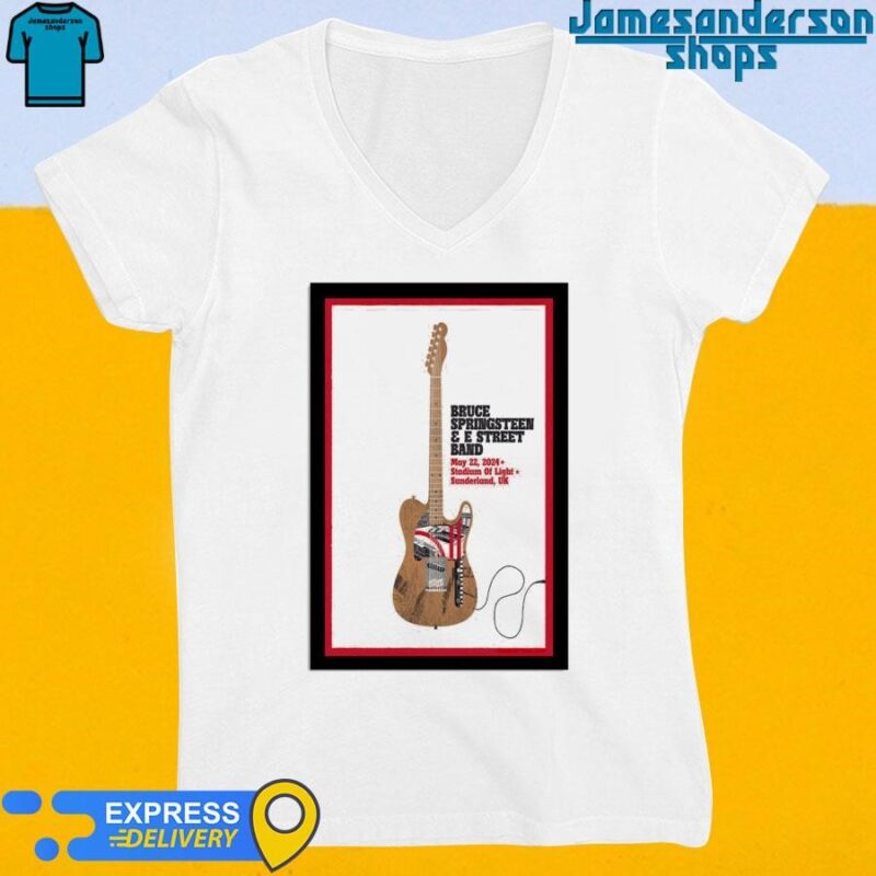 Official Bruce Springsteen And E Street Band May 22 2024 Stadium Of Light Sunderland UK Poster V-Neck