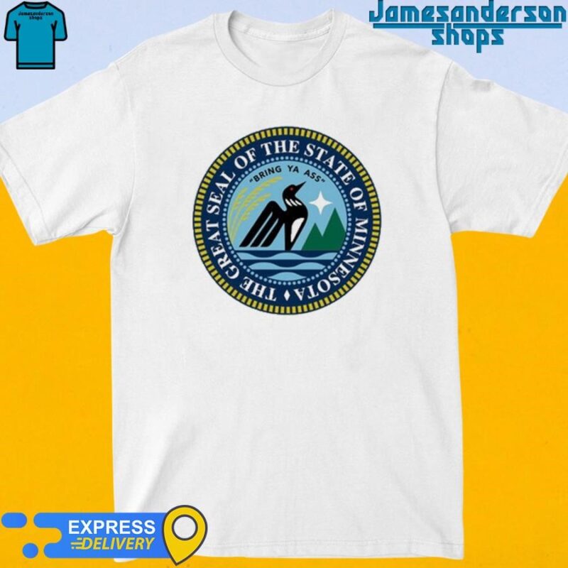 Official The Great Seal Of The State Of Minnesota Bring Ya Ass Logo Shirt