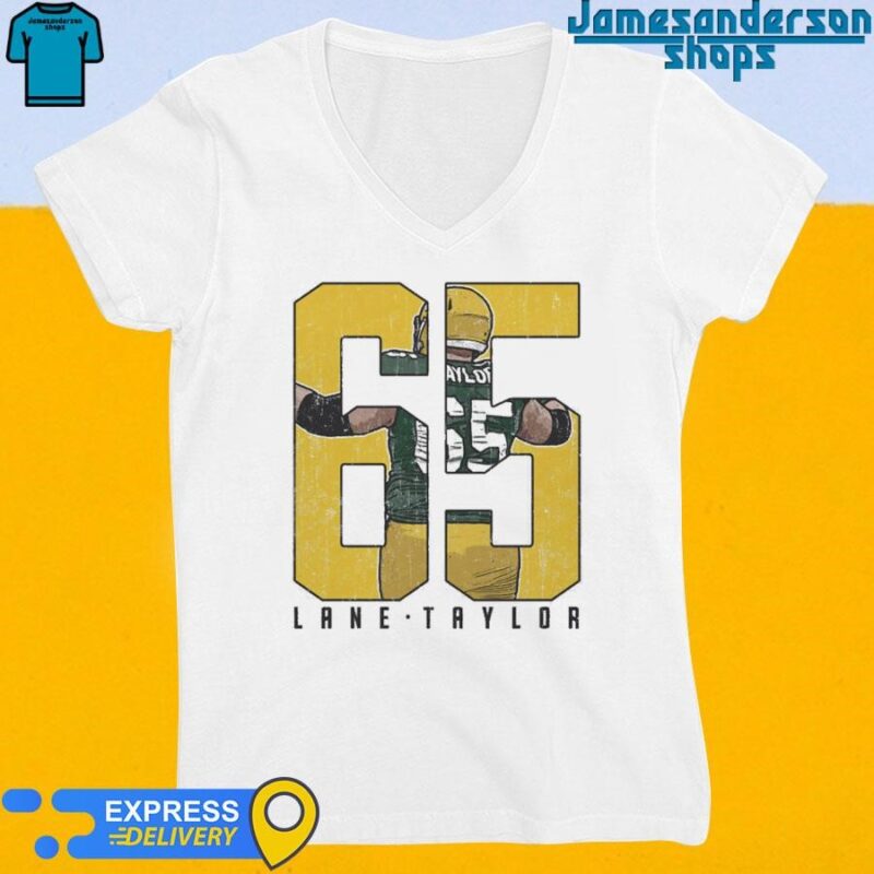 Official Lane Taylor 65 Green Bay Packers Game V-Neck