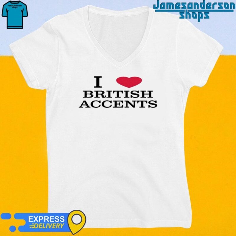 Official I Love British Accents V-Neck