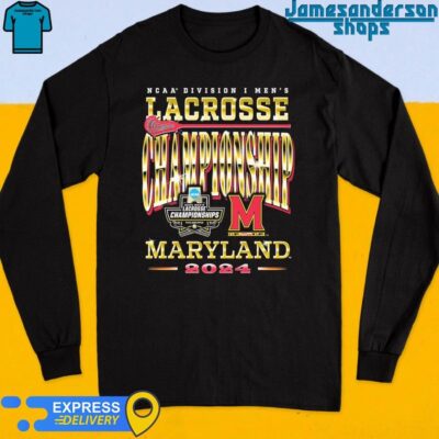 Official Maryland Terrapins Men's 2024 NCAA Division I Men's Lacrosse Championship Long Sleeve