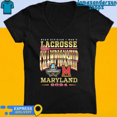 Official Maryland Terrapins Men's 2024 NCAA Division I Men's Lacrosse Championship V-Neck