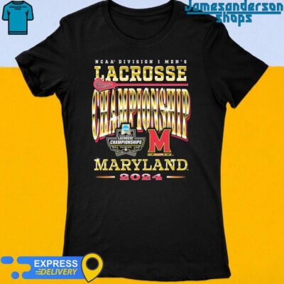 Official Maryland Terrapins Men's 2024 NCAA Division I Men's Lacrosse Championship Women's t-shirt