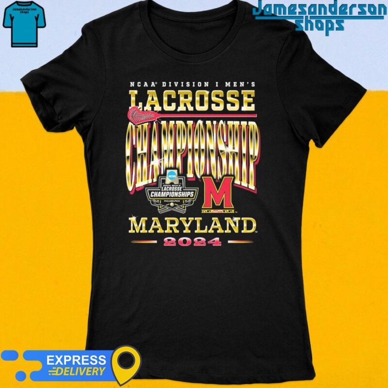 Official Maryland Terrapins Men's 2024 NCAA Division I Men's Lacrosse Championship Women's t-shirt