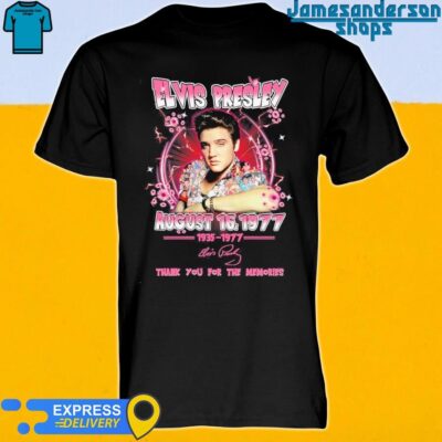 Official Elvis Presley August 16, 1977 Thank You For The Memories T-Shirt