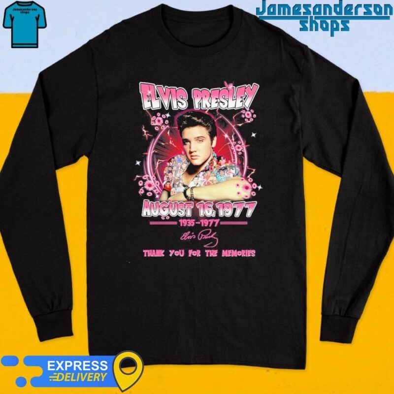 Official Elvis Presley August 16, 1977 Thank You For The Memories Long Sleeve
