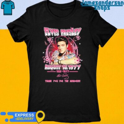 Official Elvis Presley August 16, 1977 Thank You For The Memories Women's t-shirt