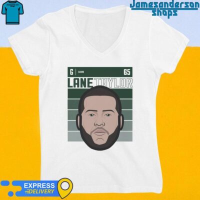 Official Lane Taylor 65 Green Bay Packers Fade V-Neck