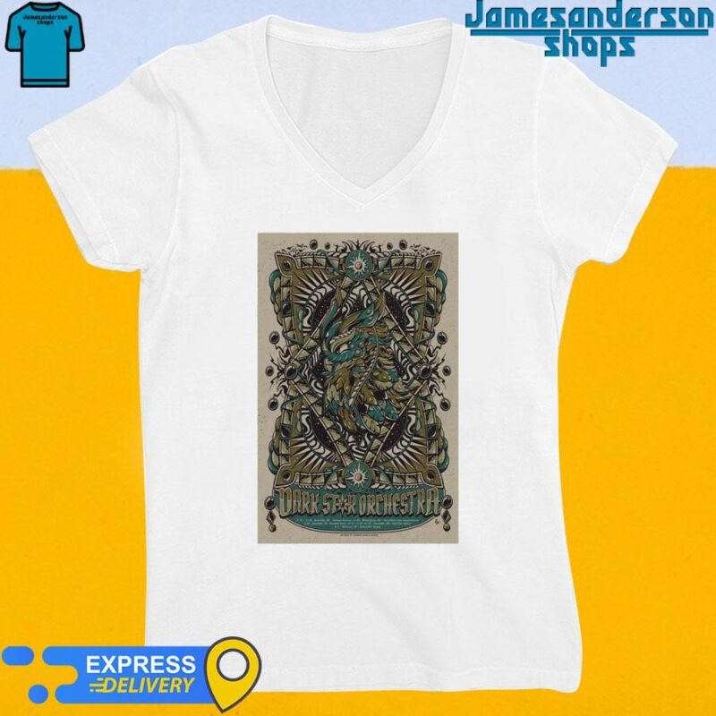 Official Dark Star Orchestra June 1, 2024 Hoxeyville Music Festival, Wellston, MI Poster V-Neck