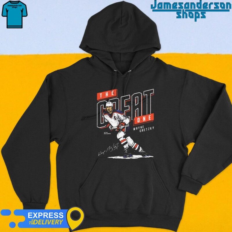 Official Wayne Gretzky Edmonton Oilers The Great One Signature Hoodie
