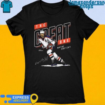 Official Wayne Gretzky Edmonton Oilers The Great One Signature Women's t-shirt