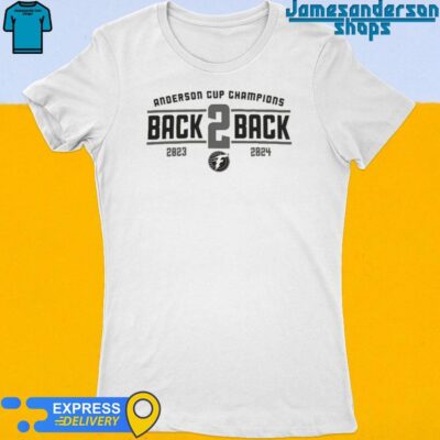 Official Fargo Force Team 2023-2024 Back 2 Back Anderson Cup Champions Women's t-shirt