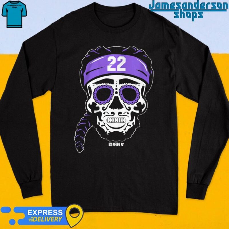 Official Derrick Henry Baltimore Sugar Skull shirt Long Sleeve