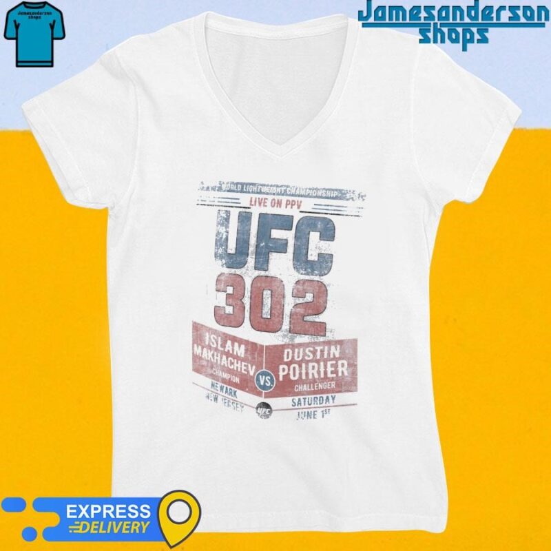 Official UFC 302 Islam Makhachev vs. Dustin Poirier V-Neck