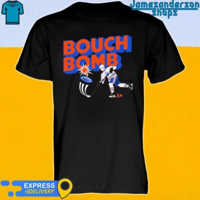 Official Ice District s Evan Bouchard Edmonton Oilers Bouch Bomb shirt