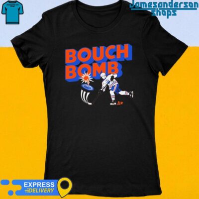 Official Ice District s Evan Bouchard Edmonton Oilers Bouch Bomb shirt Women's t-shirt