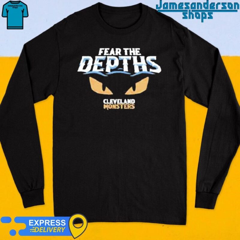 Official Playoffs Fear The Depths Glowing Cleveland Monsters Long Sleeve