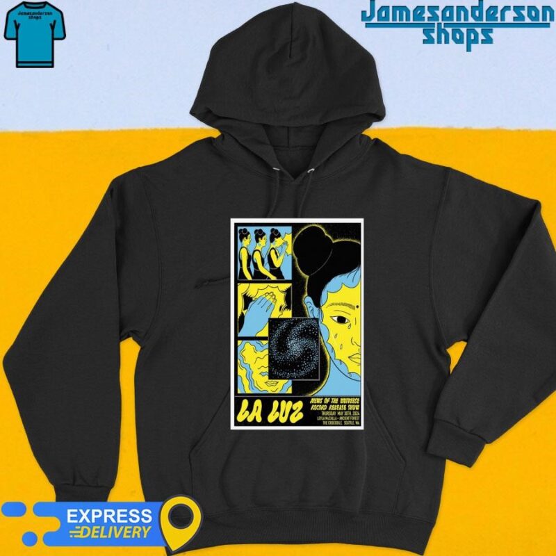Official La Luz May 30 2024 The Crocodile in Seattle WA Poster Hoodie