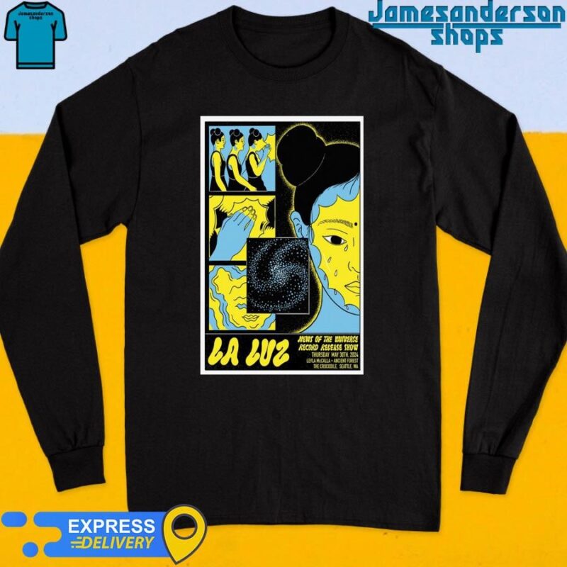 Official La Luz May 30 2024 The Crocodile in Seattle WA Poster Long Sleeve