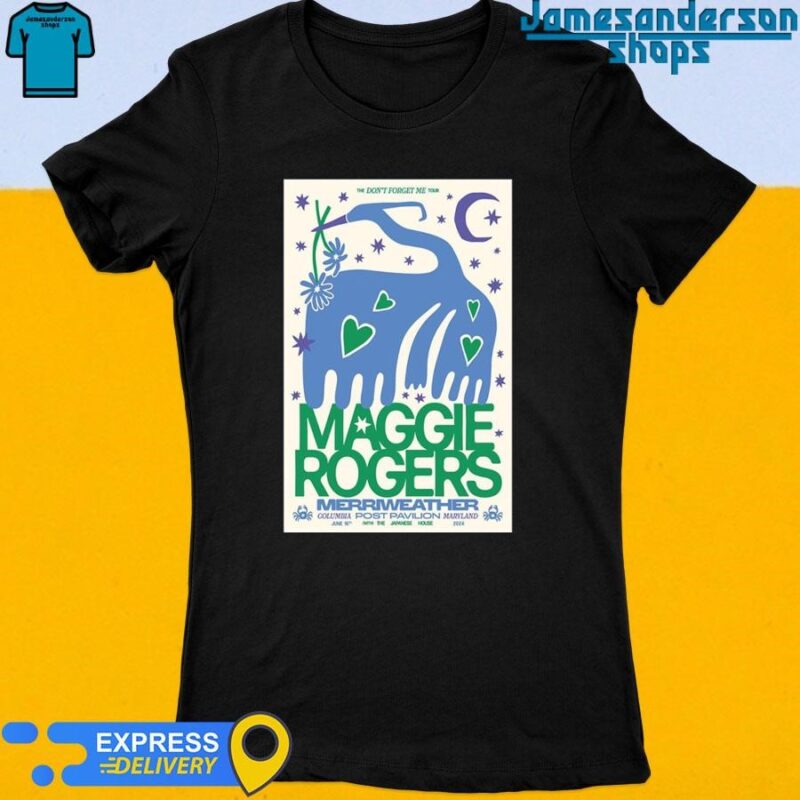 Official Maggie Rogers Merriweather Post Pavilion Columbia MD June 16 2024 Poster Women's t-shirt