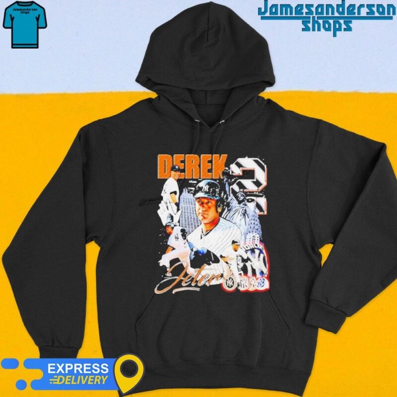 Official Derek Jeter New York Yankees baseball graphic poster shirt Hoodie