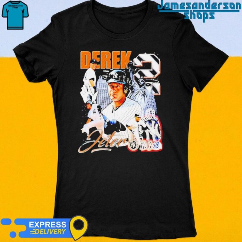 Official Derek Jeter New York Yankees baseball graphic poster shirt Women's t-shirt