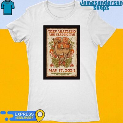 Official Trey Anastasio And Classic Tab Wonderland Forest Lafayette NY 5-17-2024 Poster Women's t-shirt