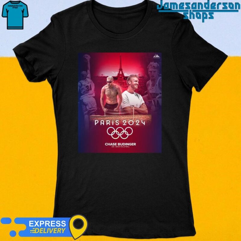 Official Chase Budinger Paris 2024 USA Beach Volleyball Women's t-shirt