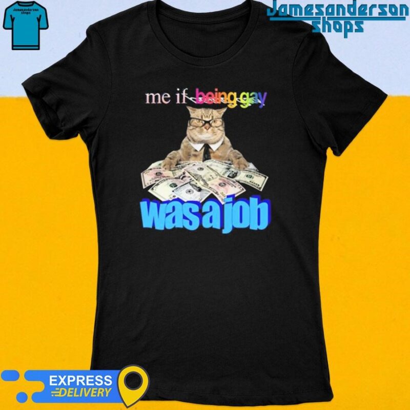 Official Me If Being Gay Was A Job Cat Women's t-shirt