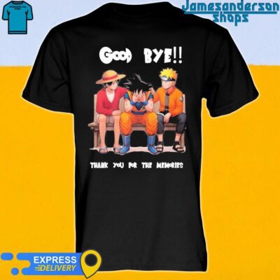 Official Dragonball Good Bye Thank You For The Memories shirt