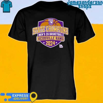 Official NCHSAA State Champions Men's 2A Basketball Reidsville Rams 2024 shirt