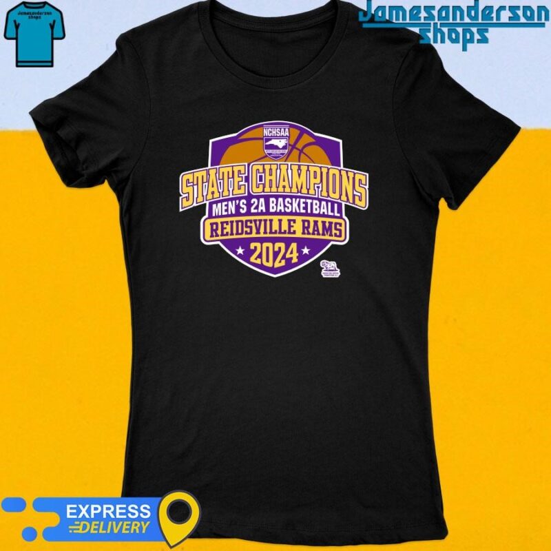 Official NCHSAA State Champions Men's 2A Basketball Reidsville Rams 2024 shirt Women's t-shirt
